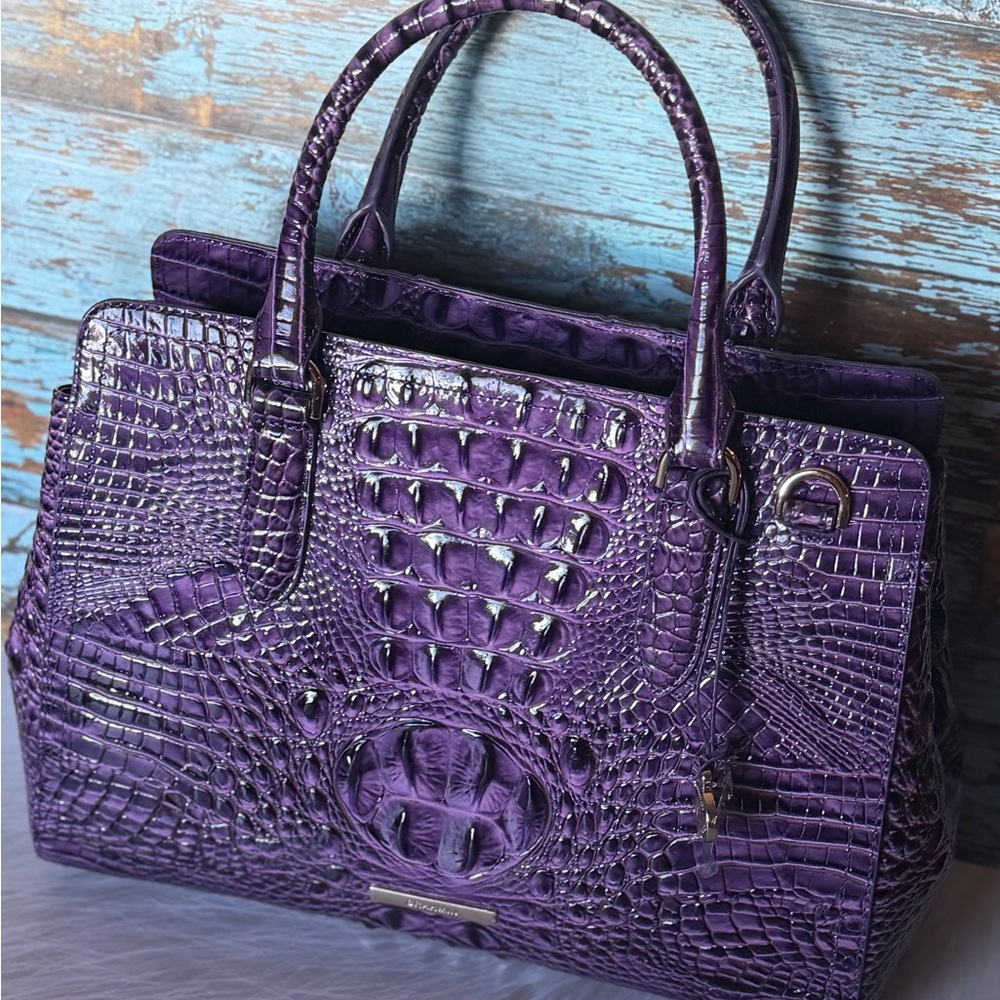 BRAHMIN SMALL FINLEY HEROIC PURPLE NWT GREAT EYE PLACEMENT - Picture 7 of 10